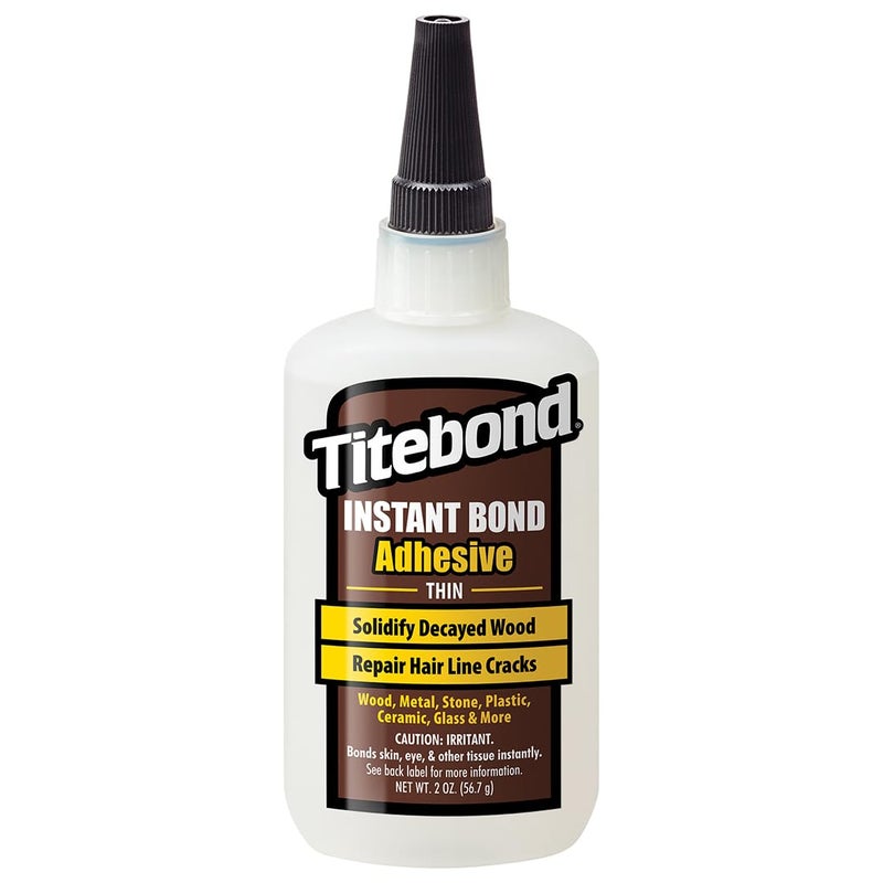 Titebond Instant Bond Wood Adhesive, Thin Viscosity, Clear, 2 oz., 6201 - Image 1